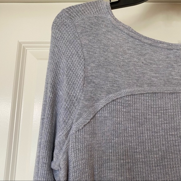 Free People Waffle Knit Flowy Top - Picture 5 of 7